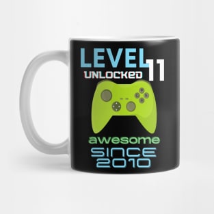 Level 11 Unlocked Awesome 2010 Video Gamer Mug